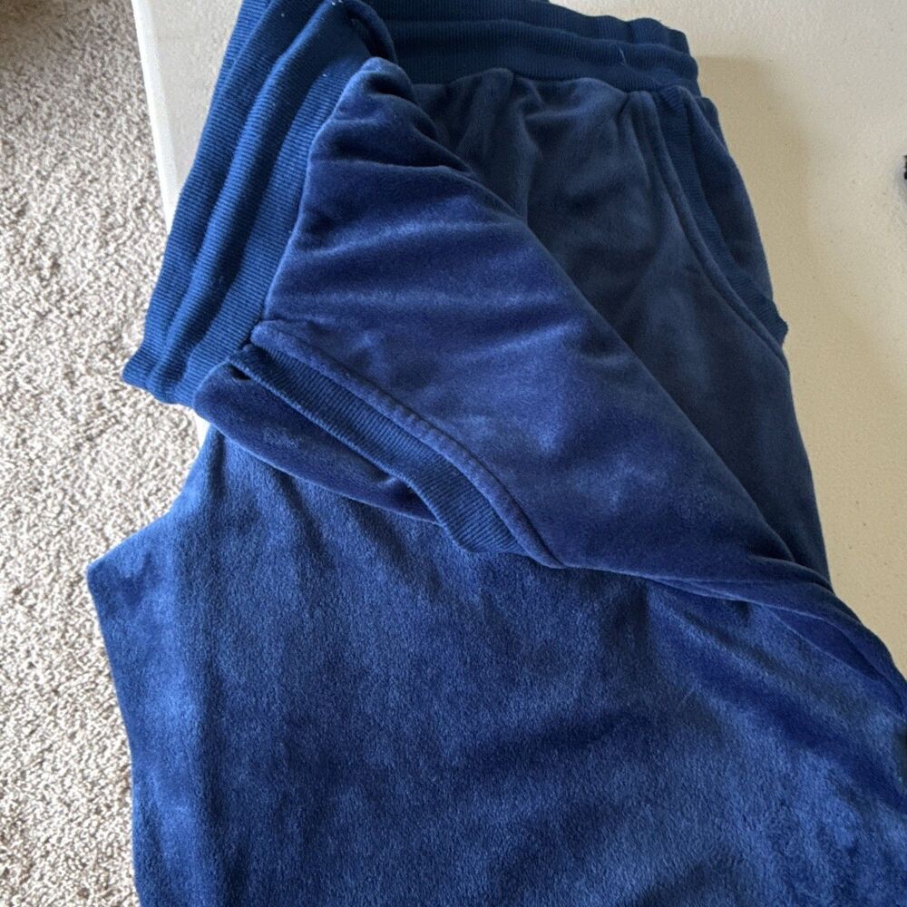 Felina Blue Velour Tracksuit Set Full Zip Hooded Jacket & Pants XL - Picture 11 of 13